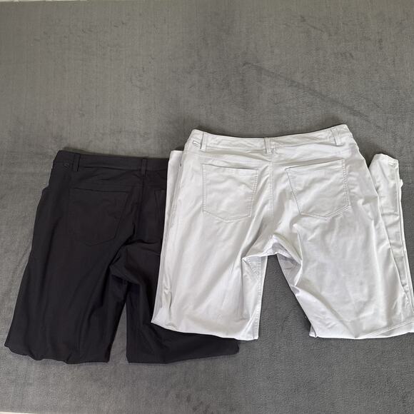 Lululemon ABC Slim-Fit 5 Pocket Pant Warpstreme Sz 38 Gray/Black Lot Of 2 - Picture 15 of 16
